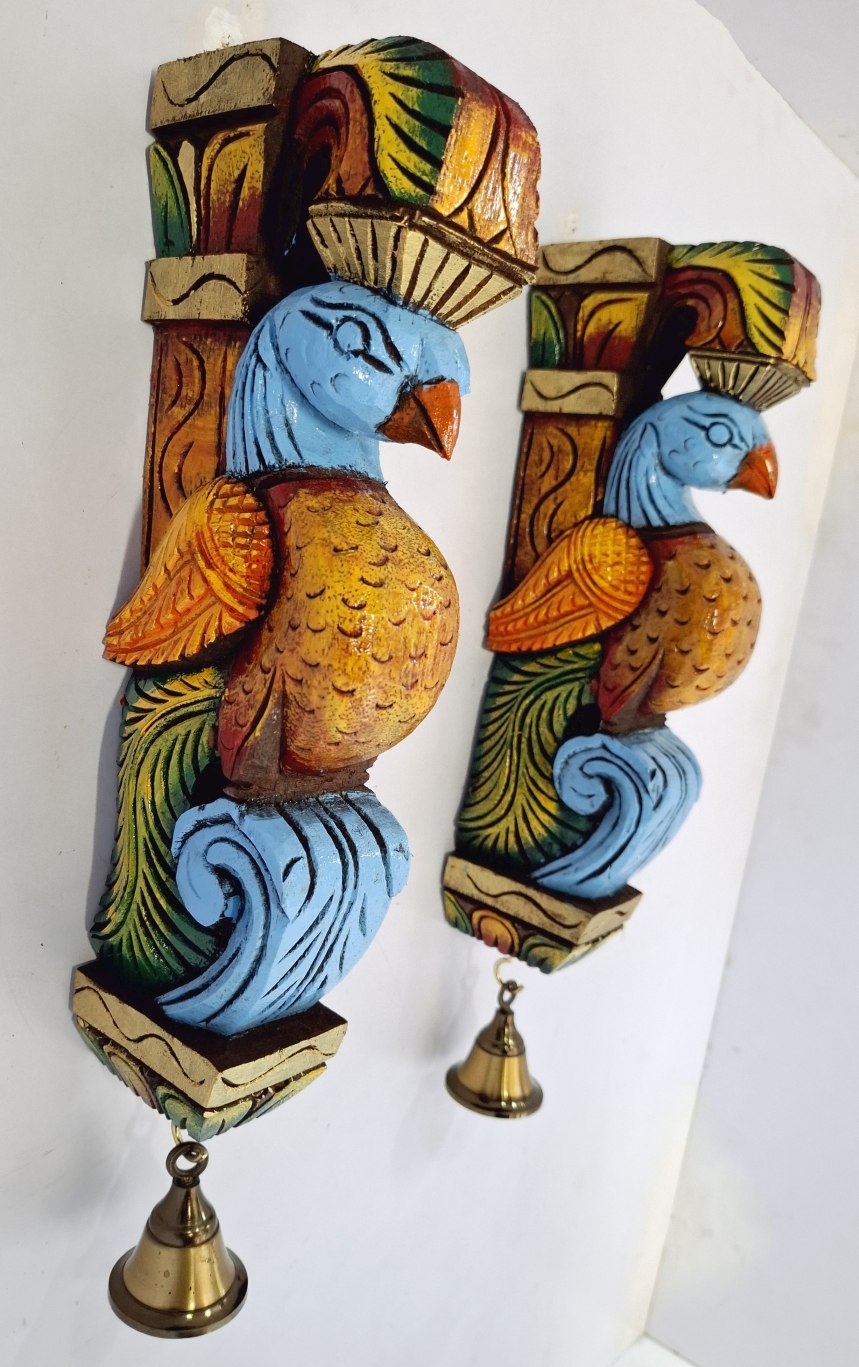 Peacock Wall Bracket Pair