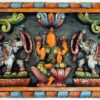 Wooden Gajalakshmi Wall Panel