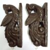 Wooden Peacock Corbel Statue – Vintage Wall Décor with Shelf for Living, Garden, or Home Entrance Decor, Ready to Ship