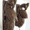 Wooden Peacock Corbel Statue – Vintage Wall Décor with Shelf for Living, Garden, or Home Entrance Decor, Ready to Ship