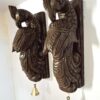 Wooden Peacock Corbel Statue – Vintage Wall Décor with Shelf for Living, Garden, or Home Entrance Decor, Ready to Ship