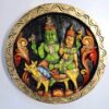 Shiva Parvathi Wooden Wall Panel