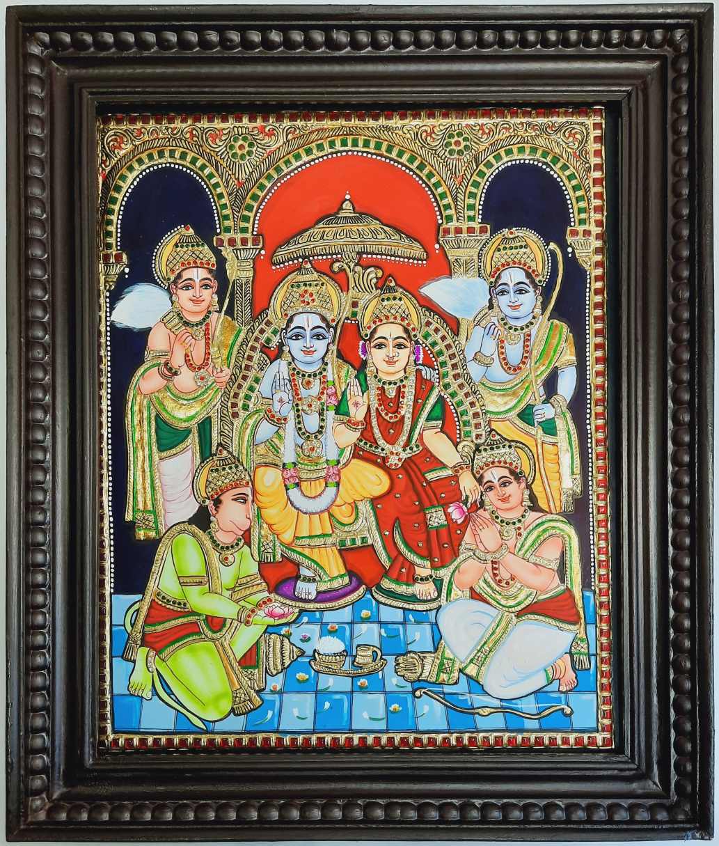 Tanjore Painting Ram Darbar