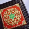 Shree Chakra Tanjore painting Teakwood Framed 22K Gold Foils Housewarming Gift Indian Handmade Artwork Gift Size Ready to ship