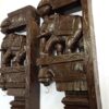 Elephant Wall Bracket Pair 18 Inches Antique Finish South Indian Wood Carving Handmade Main door wall hanging lot of 2 pcs Ready to Ship