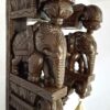 Elephant Wall Bracket Pair 18 Inches Antique Finish South Indian Wood Carving Handmade Main door wall hanging lot of 2 pcs Ready to Ship