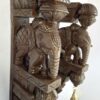 Elephant Wall Bracket Pair 18 Inches Antique Look Brown Finish South Indian Wood Carving Handmade Main door wall hanging lot of 2 pcs Ready to Ship