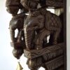 Elephant Wall Bracket Pair 18 Inches Antique Look Brown Finish South Indian Wood Carving Handmade Main door wall hanging lot of 2 pcs Ready to Ship