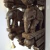 Elephant Wall Bracket Pair 18 Inches Antique Look Brown Finish South Indian Wood Carving Handmade Main door wall hanging lot of 2 pcs Ready to Ship