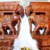Wooden Elephant wall bracket