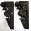 Handmade Peacock Corbel Pair 18 inches Bird Wall Bracket Brass Bells Antique Style Home Décor Antique Style Entrance Wall Hanging Ready to Ship