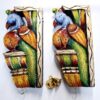 Multicolor wooden bird brackets