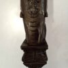 Wooden Elephant Corbel Brown Finish Brass Bell Wall Bracket 1 Pc Door Entrance Wall Décor Wall Hanging Ready to Ship