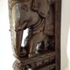 Wooden Elephant Corbel Brown Finish Brass Bell Wall Bracket 1 Pc Door Entrance Wall Décor Wall Hanging Ready to Ship