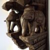 Elephant Wall Bracket Pair 18 Inches Antique Finish South Indian Wood Carving Handmade Main door wall hanging lot of 2 pcs Ready to Ship