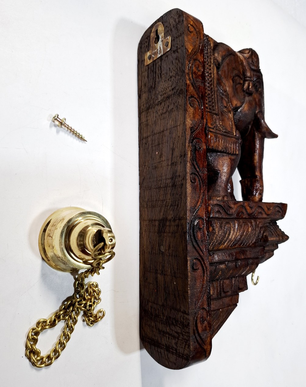Wooden Elephant Wall Bracket