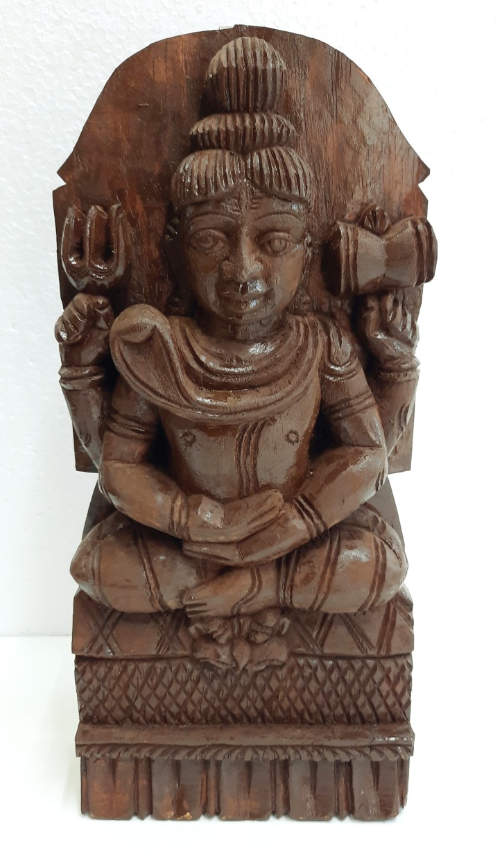 Wooden Shiva Sculpture