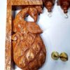 Wooden Peacock Wall Bracket Pair