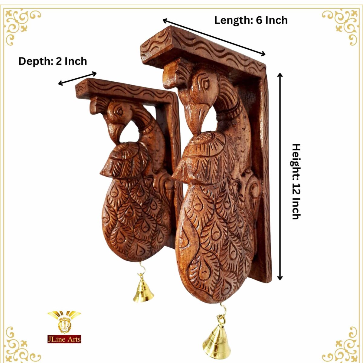Peacock Wall Bracket Pair