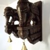 Handmade Wooden Elephant Corbel Pair Antique Finish Elephant Wall Brackets Door Entrance Decor Ready to Ship