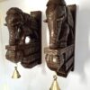 Handmade Wooden Elephant Corbel Pair Antique Finish Elephant Wall Brackets Door Entrance Decor Ready to Ship