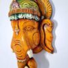 Wooden Ganesha Head Sculpture