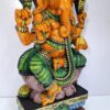 Wooden Ganesh Statue Hindu Deity Handmade Carved Idol 18 inches Ganapati Pooja room home decor Wood Statue Ready to Ship