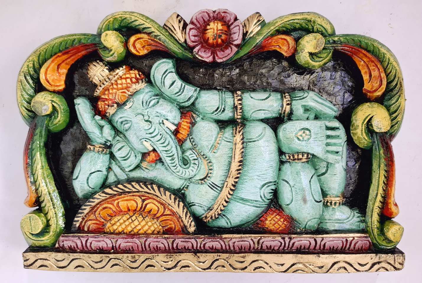 Wooden Ganesha Reclining