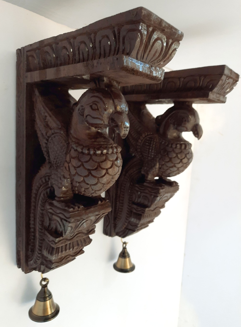 Peacock Wall Bracket Pair