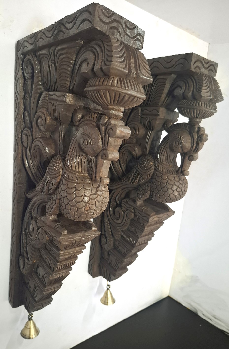 Peacock Wall Bracket Pair