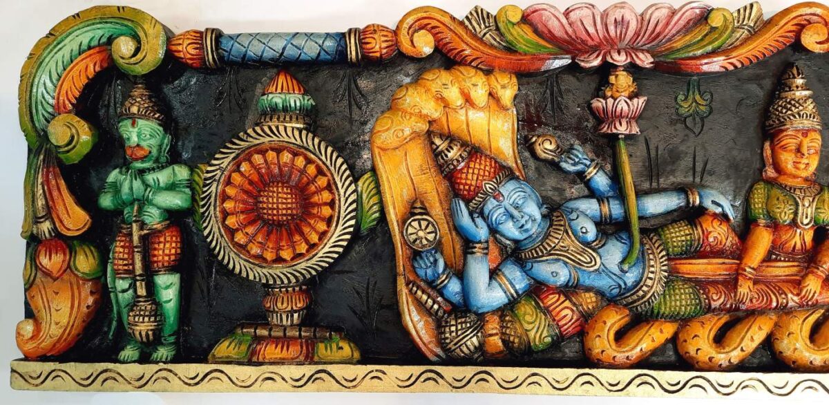 Wooden Ranganathar Wall Panel