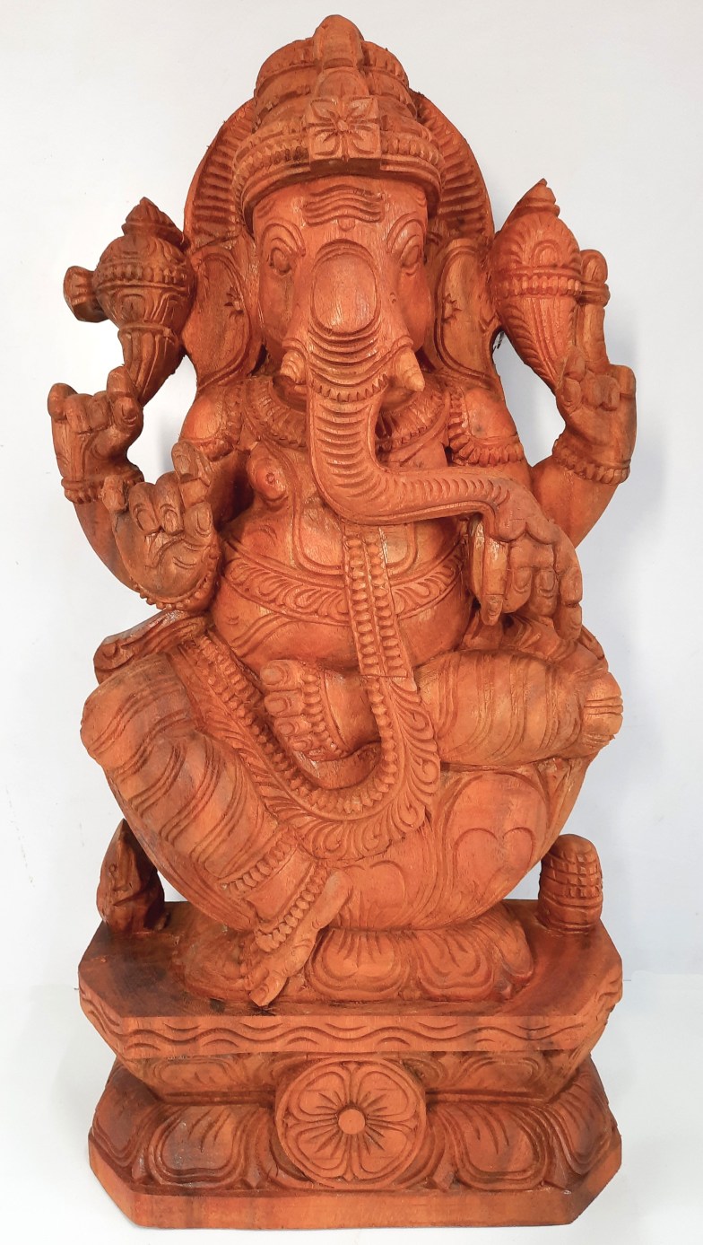 Wooden Ganesha Statue