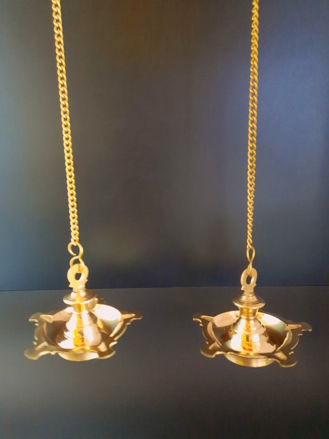 Brass Hanging Oil Lamp