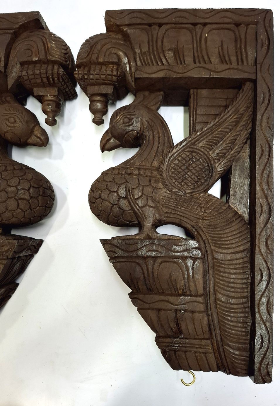 Peacock Corbels Pair