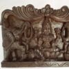 Wooden Lakshmi Wall Panel 18 Inches- Handmade Gajalakshmi Deity Antique Style Finish, Lakshmi Wall Hanging, Size 18x12x2 Inches