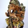 Wooden Ganesha Statue 24 Inch Large Ganesh Sculpture, Ganapathi Vinayaka Vigneshwara Home Decor, Temple Figurine, Pooja Room, Ready to Ship