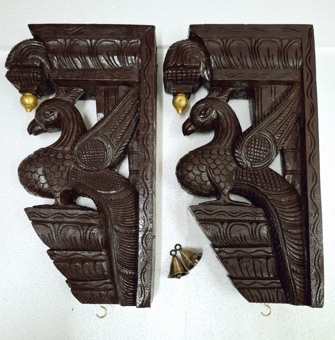 Peacock Corbels Pair