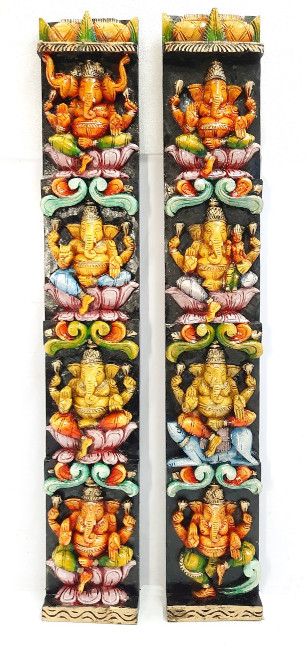 Ganesha Wooden Wall Panel