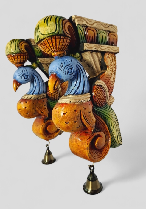 Wooden Parrot Wall Bracket Pair