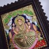 Gajalakshmi Tanjore Painting 15" x 13" with Framed 22K Gold Pooja Room Goddess of Wealth Indian Art Gift Pooja Room Décor Ready to Ship