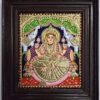 Gajalakshmi Tanjore Painting 15" x 13" with Framed 22K Gold Pooja Room Goddess of Wealth Indian Art Gift Pooja Room Décor Ready to Ship