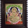 Gajalakshmi Tanjore Painting 15" x 13" with Framed 22K Gold Pooja Room Goddess of Wealth Indian Art Gift Pooja Room Décor Ready to Ship