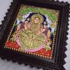 Gajalakshmi Tanjore Painting 15" x 13" with Framed 22K Gold Pooja Room Goddess of Wealth Indian Art Gift Pooja Room Décor Ready to Ship