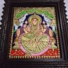 Gajalakshmi Tanjore Painting 15" x 13" with Framed 22K Gold Pooja Room Goddess of Wealth Indian Art Gift Pooja Room Décor Ready to Ship