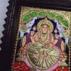 Gajalakshmi Tanjore Painting 15" x 13" with Framed 22K Gold Pooja Room Goddess of Wealth Indian Art Gift Pooja Room Décor Ready to Ship