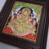 Gajalakshmi Tanjore Painting 15" x 13" with Framed 22K Gold Pooja Room Goddess of Wealth Indian Art Gift Pooja Room Décor Ready to Ship