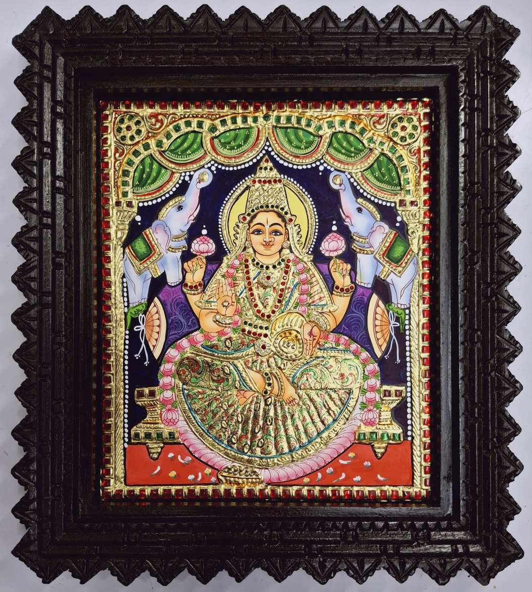 Gajalakshmi Tanjore Painting