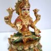 Brass Lakshmi Statue 18 cm Laxmi Showpiece Gift for Home Temple Puja Goddess of Wealth, Brass Maha Lakshmi Idol, Ready to Ship