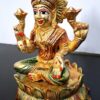 Brass Lakshmi Statue 18 cm Laxmi Showpiece Gift for Home Temple Puja Goddess of Wealth, Brass Maha Lakshmi Idol, Ready to Ship