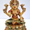 Brass Lakshmi Statue 18 cm Laxmi Showpiece Gift for Home Temple Puja Goddess of Wealth, Brass Maha Lakshmi Idol, Ready to Ship